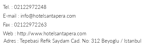 Hotel Santa Pera telefon numaralar, faks, e-mail, posta adresi ve iletiim bilgileri